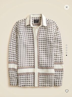 J. Crew Jules Classic Fit shirt in Foulard print NWT